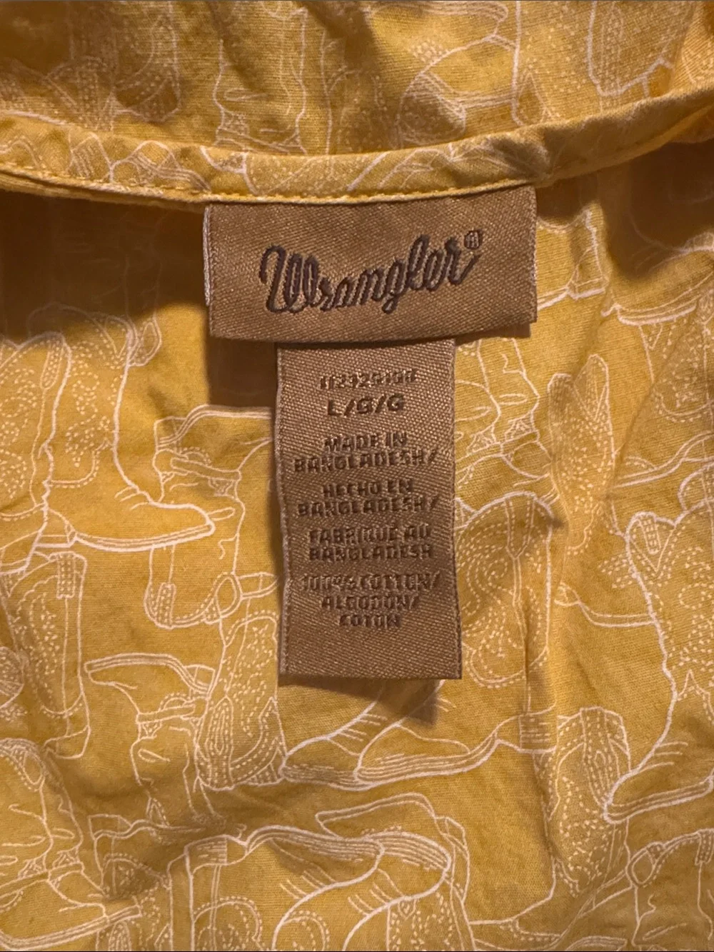 Wrangler Girls' Balloon Sleeve Boots yellow Dress size large